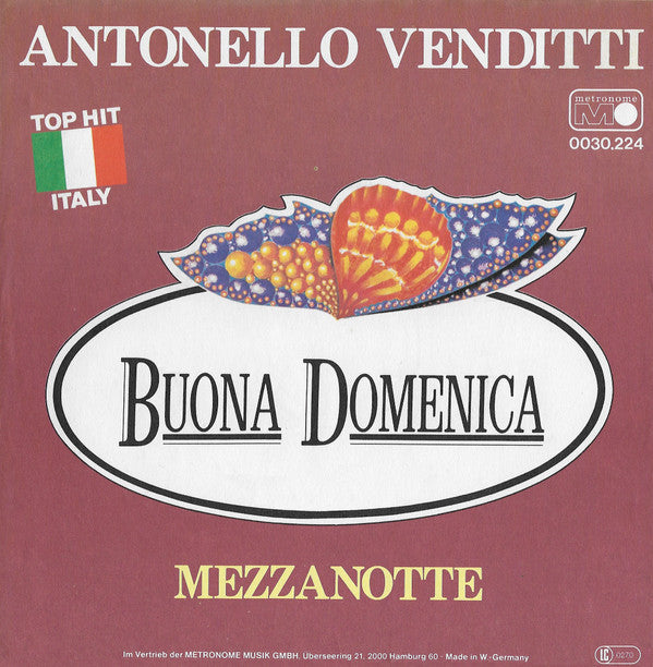 Antonello Venditti : Buona Domenica (7", Single)