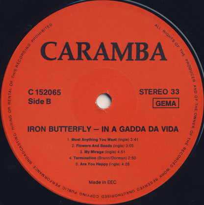 Iron Butterfly : In A Gadda Da Vida (LP, Album, RE)