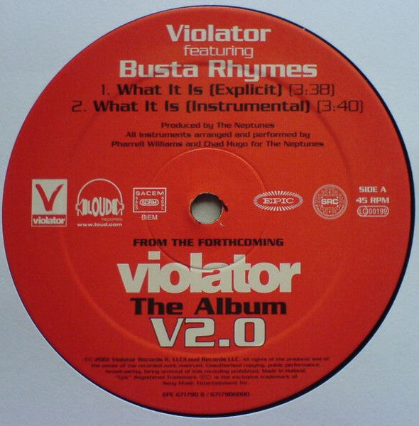 Violator (3) Featuring Busta Rhymes : What It Is (12")