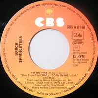 Bruce Springsteen : I'm On Fire (7", Single)
