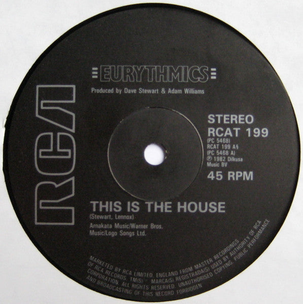 Eurythmics : This Is The House (12")