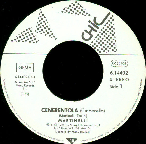 Martinelli : Cenerentola (Cinderella) (7", Single)