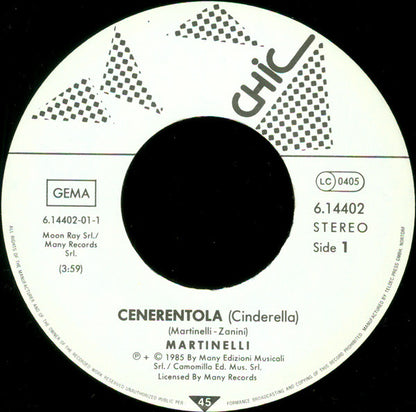 Martinelli : Cenerentola (Cinderella) (7", Single)