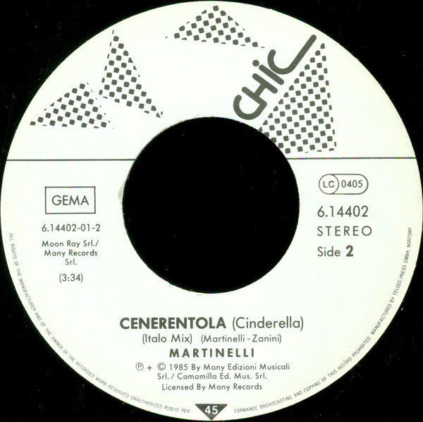 Martinelli : Cenerentola (Cinderella) (7", Single)