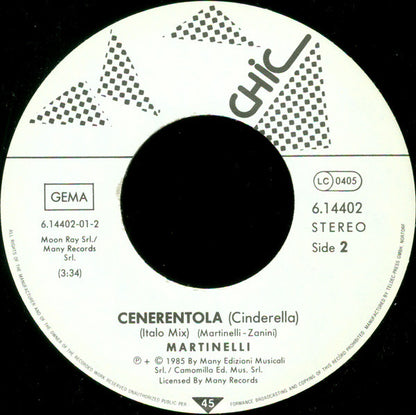 Martinelli : Cenerentola (Cinderella) (7", Single)