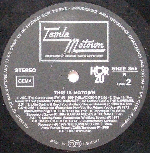 Various : This Is Motown (LP, Comp)