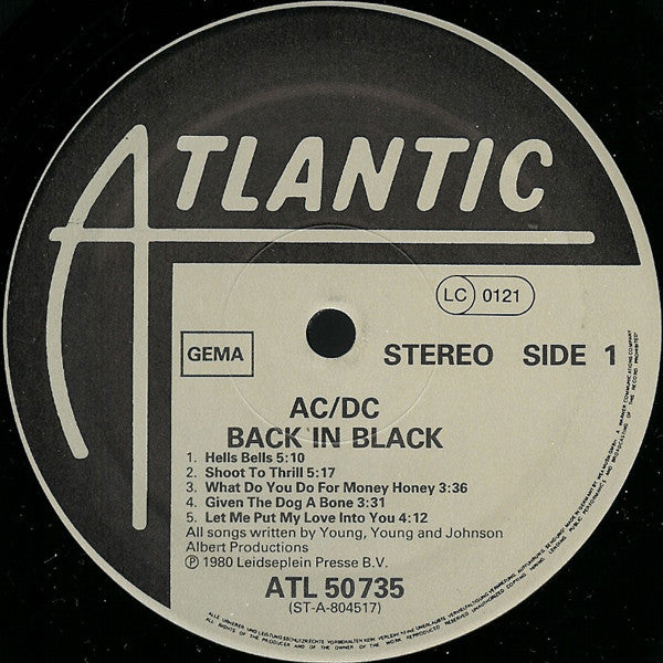 AC/DC : Back In Black (LP, Album)