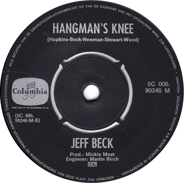Jeff Beck Group : Plynth (Water Down The Drain) (7", Single, Mono)