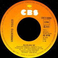 Umberto Tozzi : Alleluia Se (7", Single)