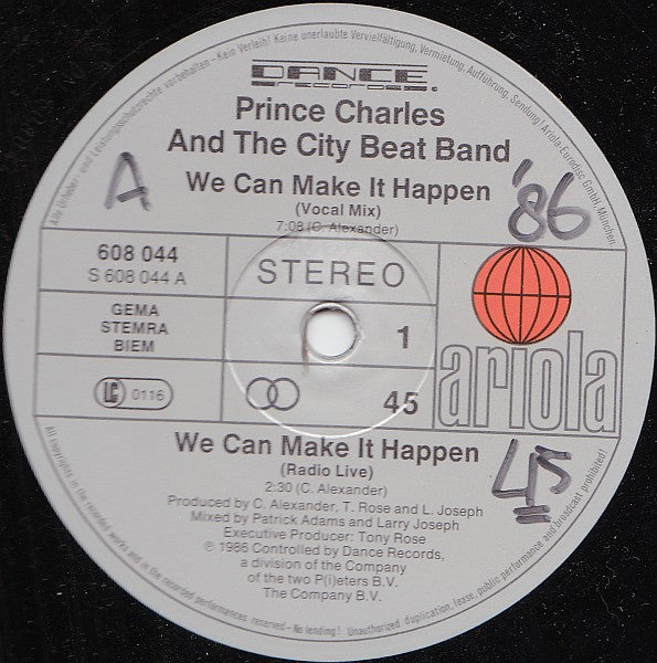 Prince Charles And The City Beat Band : We Can Make It Happen (12")