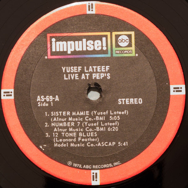 Yusef Lateef : Live At Pep's (LP, Album, RE, Gat)