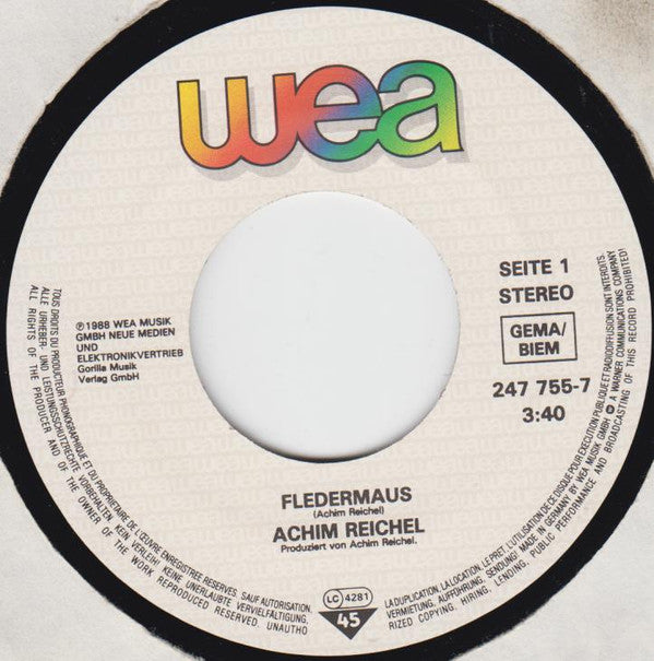 Achim Reichel : Fledermaus (7", Single)