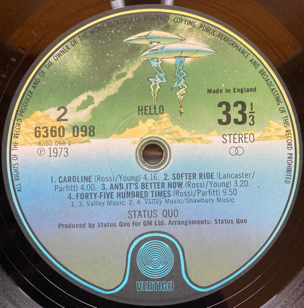 Status Quo : Hello! (LP, Album)