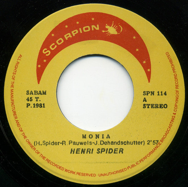 Henry Spider : Monia (7", Single)