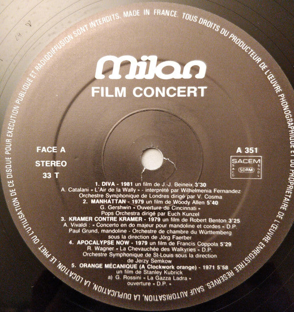 Various : Films Concert (LP, Comp)