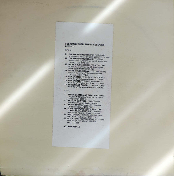 Various : February Supplement Releases (LP, Album, Comp, Promo, Smplr, W/Lbl)