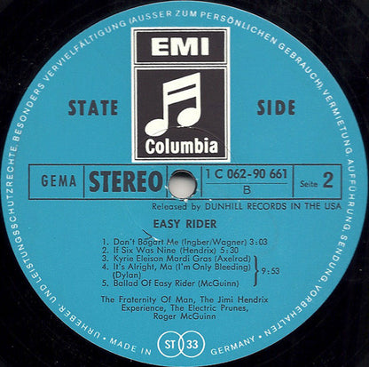 Various : Easy Rider (Songs As Performed In The Motion Picture) (LP, Comp)