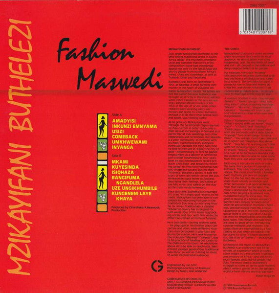 Mzikayifani Buthelezi : Fashion Maswedi (LP)