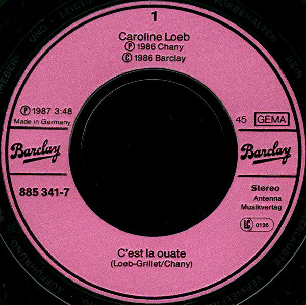 Caroline Loeb : C'est La Ouate (7", Single)