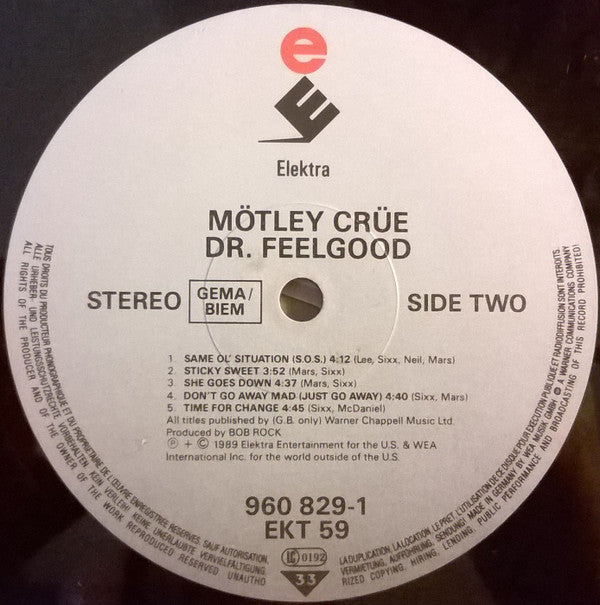 Mötley Crüe : Dr. Feelgood (LP, Album)
