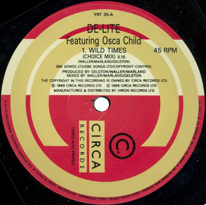 De Lite Featuring Osca Child : Wild Times (12")