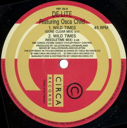 De Lite Featuring Osca Child : Wild Times (12")