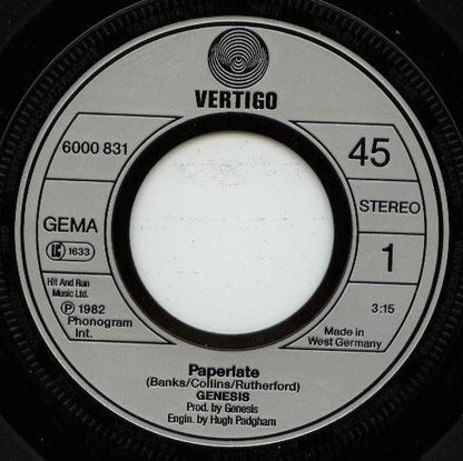 Genesis : Paperlate (7", Single)