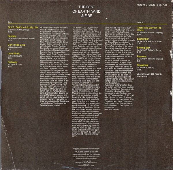 Earth, Wind & Fire : The Best Of Earth, Wind & Fire (LP, Comp, Red)