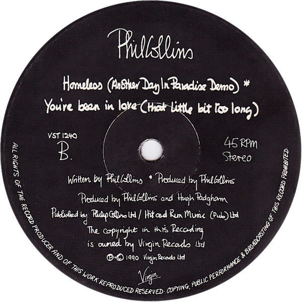 Phil Collins : I Wish It Would Rain Down (12", Single, Lim)