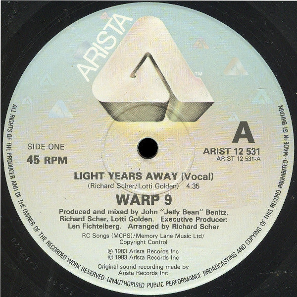 Warp 9 : Light Years Away (12")