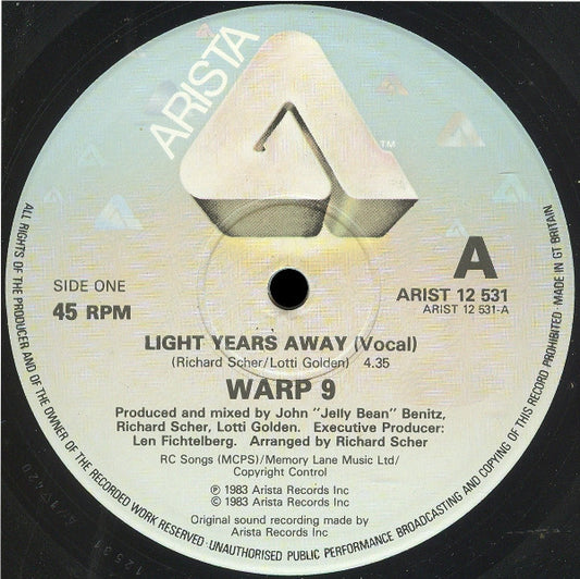 Warp 9 : Light Years Away (12")