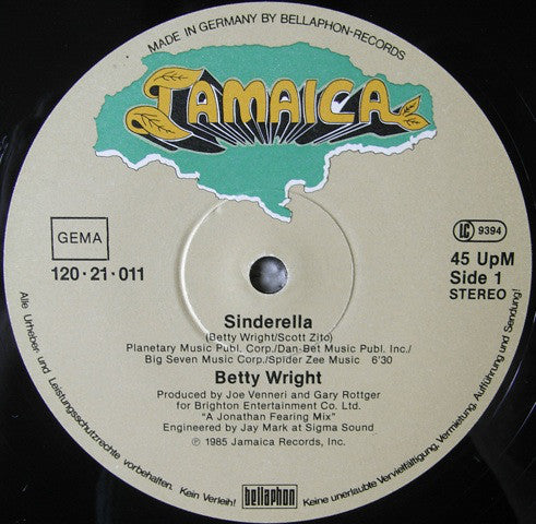 Betty Wright : Sinderella (12", Maxi)