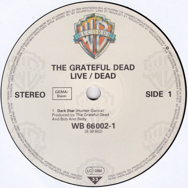 The Grateful Dead : Live/Dead (2xLP, Album, RE)