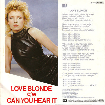 Kim Wilde : Love Blonde (7", Single)