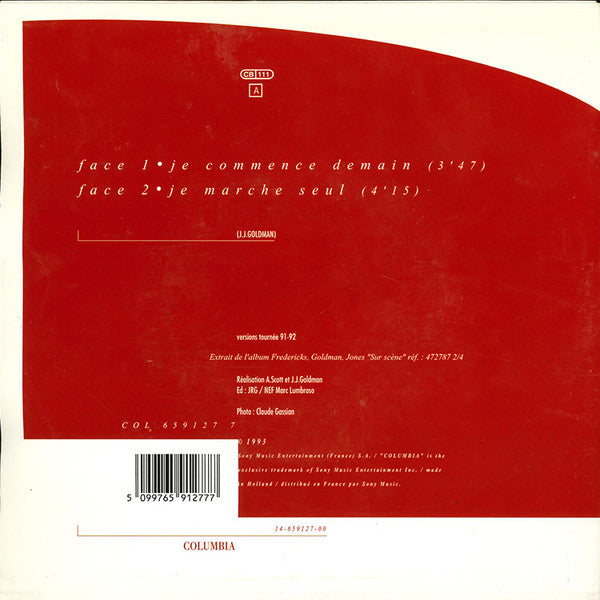 Fredericks Goldman Jones : Je Commence Demain (7", Single)