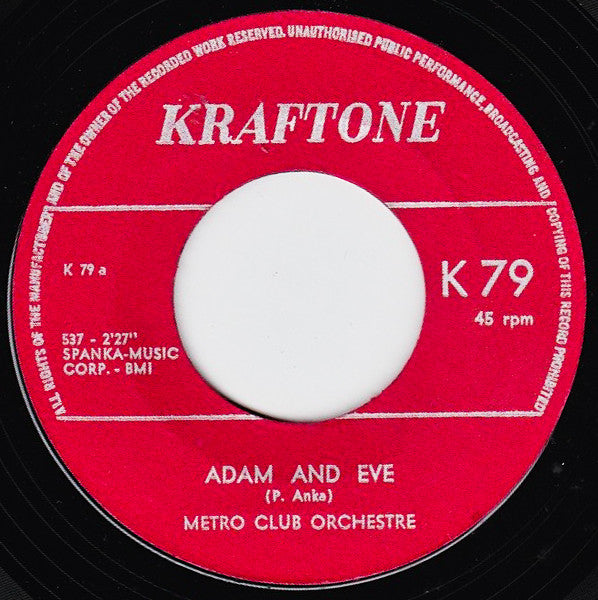 Metro Club Orchestra : Adam And Eve (7", Single)