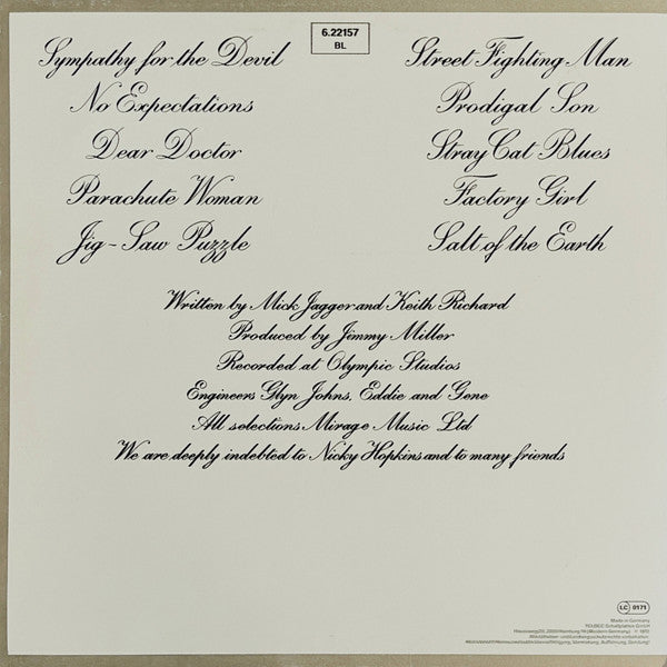 Rolling Stones* : Beggars Banquet (LP, Album, RE, Tel)