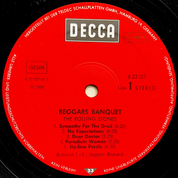 Rolling Stones* : Beggars Banquet (LP, Album, RE, Tel)