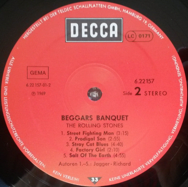Rolling Stones* : Beggars Banquet (LP, Album, RE, Tel)