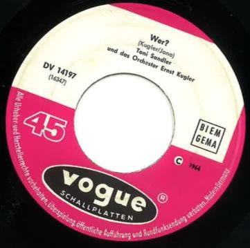 Toni Sandler* : Und War Es Noch So Schön (7", Single)