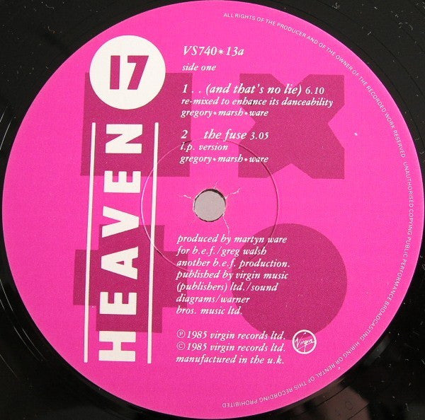 Heaven 17 : ..(And That's No Lie) (12", Single, 5/5)