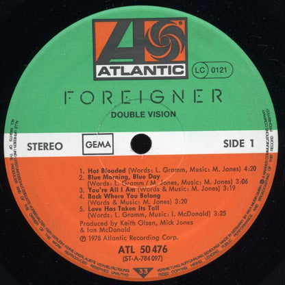 Foreigner : Double Vision (LP, Album, RE)