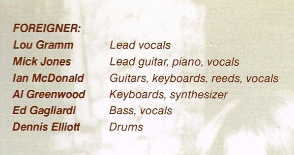 Foreigner : Double Vision (LP, Album, RE)