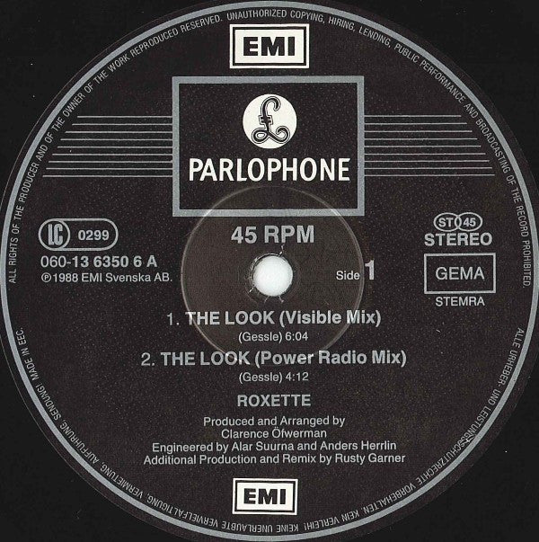 Roxette : The Look (12", Maxi)