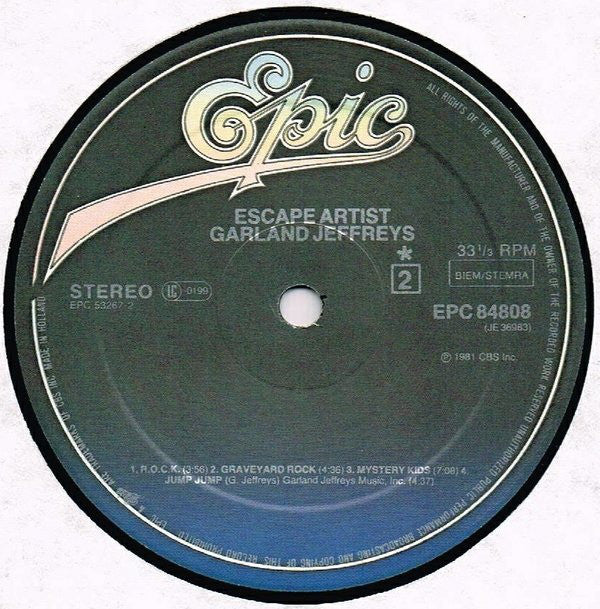 Garland Jeffreys : Escape Artist (LP, Album)