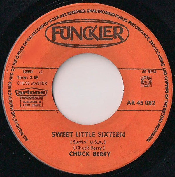 Chuck Berry : Roll Over Beethoven / Sweet Little Sixteen (7", Single)