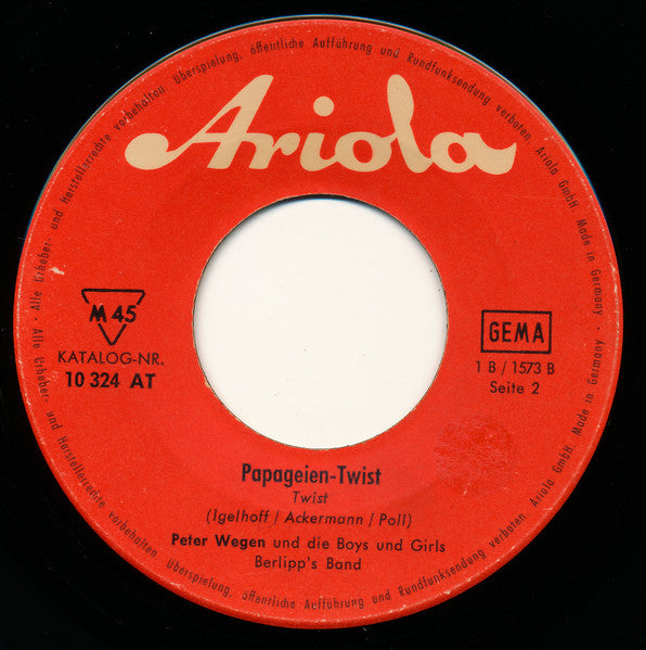 Peter Wegen : Das Alte Twist-Boot (7", Single)