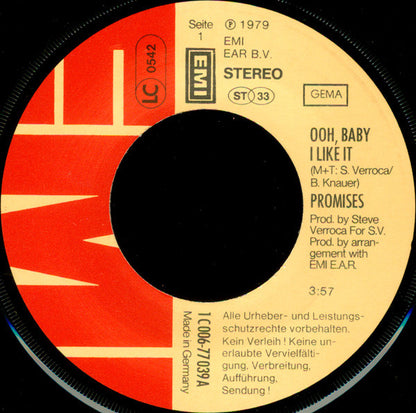 Promises : Ooh, Baby I Like It (7", Single)
