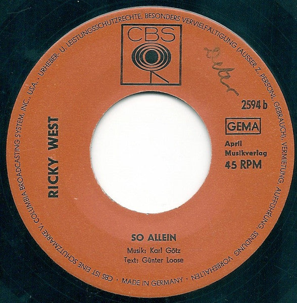 Ricky West (4) : Spiel' Nie Mit Mir (7", Single)