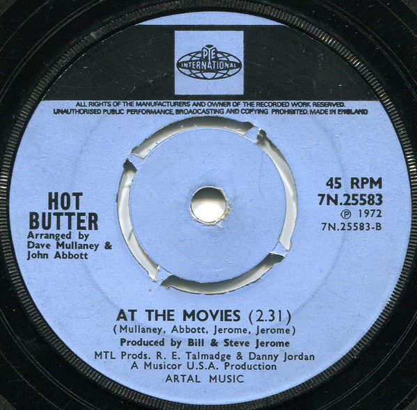 Hot Butter : Popcorn (7", Single, 4-P)